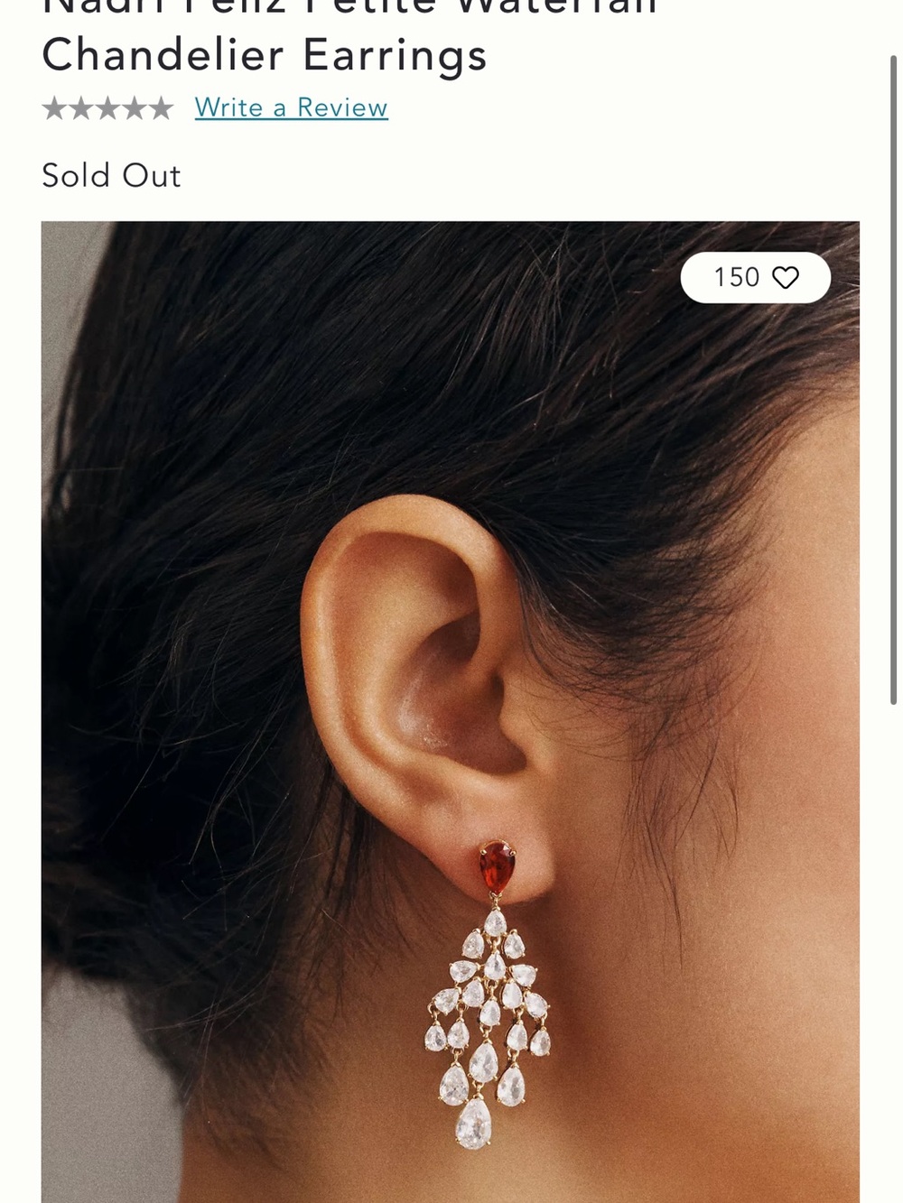 Nadri Feliz Petite Waterfall
Chandelier Earrings